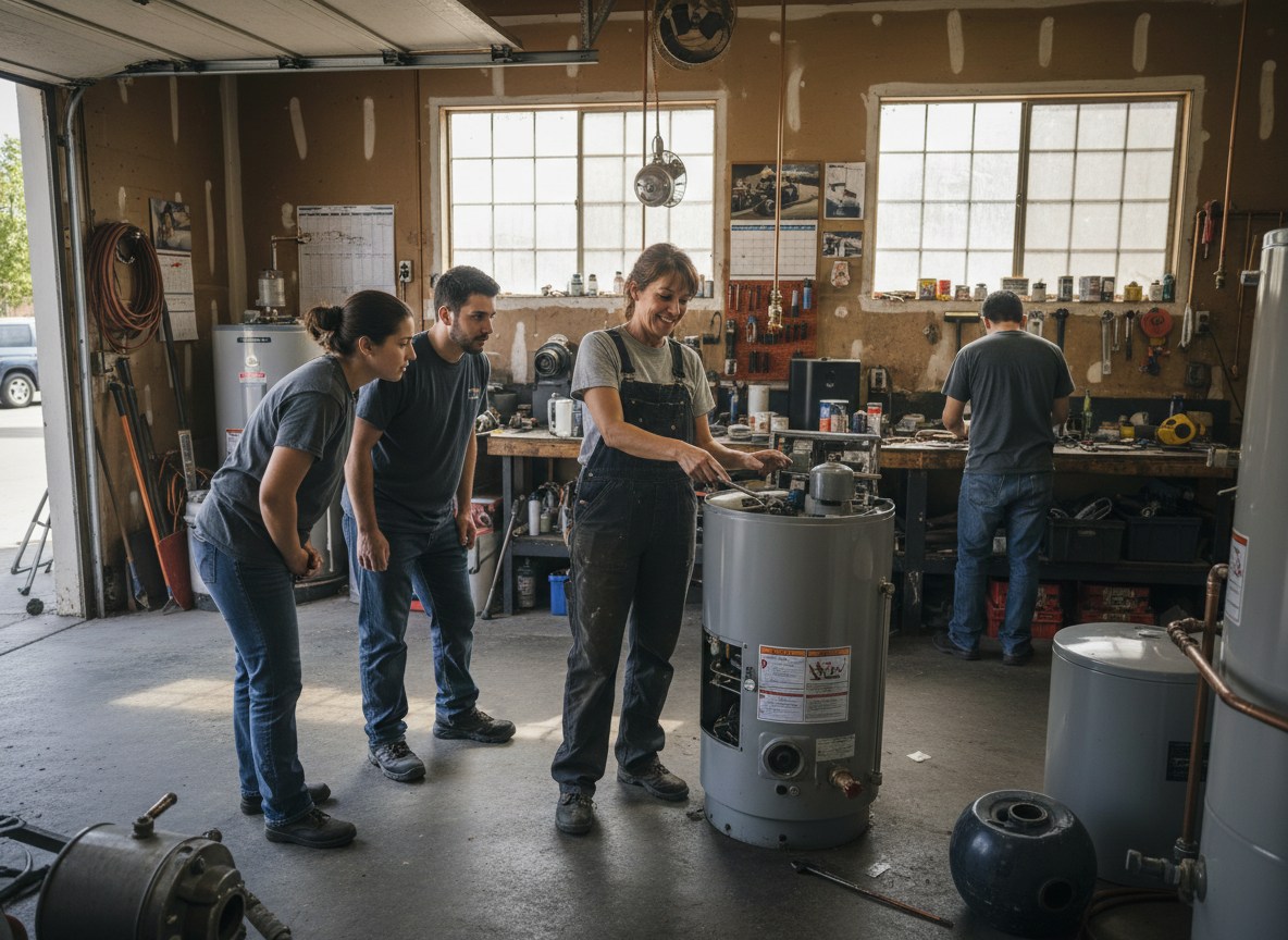 The Escondido Water Heater Repair team at work in Escondido